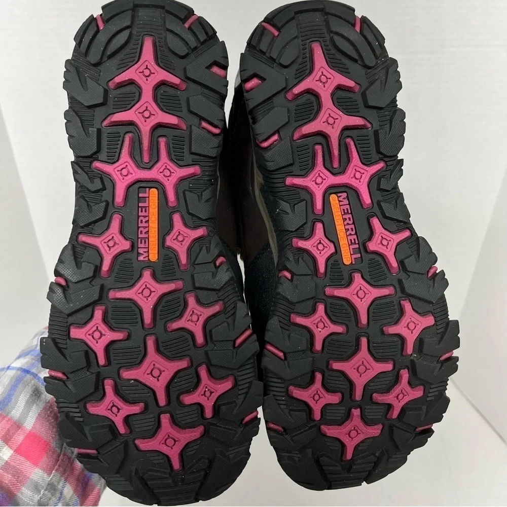 EUC Merrell Waterproof Brown and Pink Leather Winter Hiking Boot - Polorand 8.5